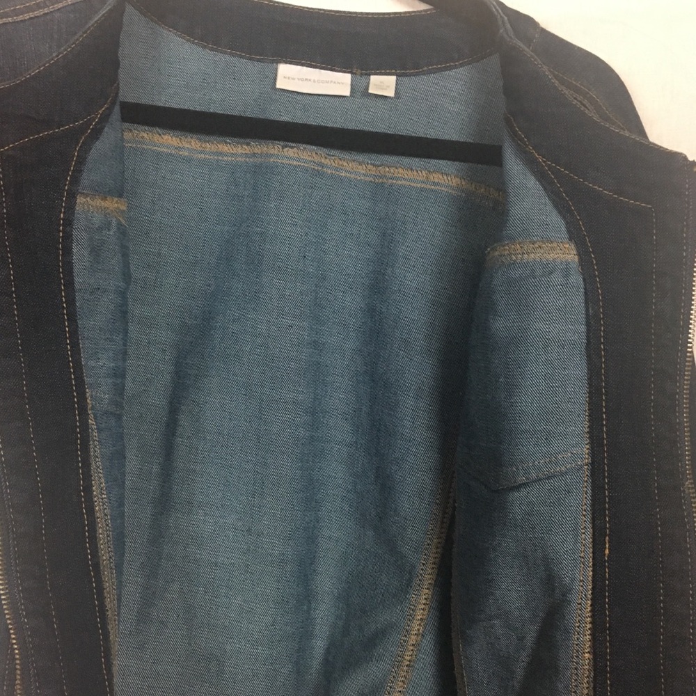 Ny&Co. Jean jacket, drk. blue denim, like new - Picture 2 of 4